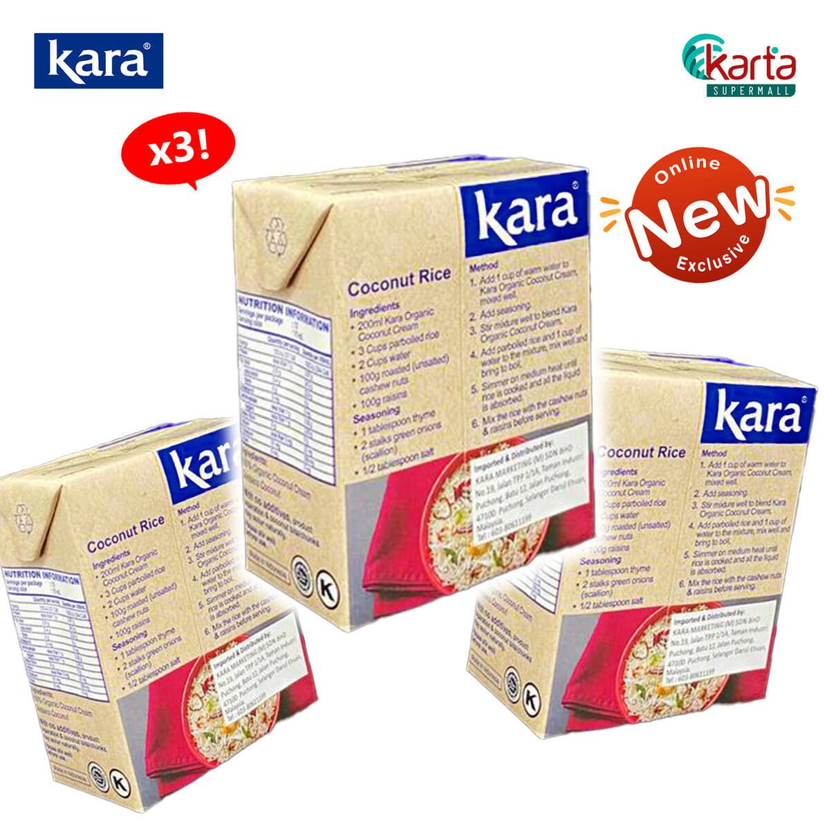 Kara Organic Coconut Cream 100 Certified Organic, Rich in MCT, Gluten